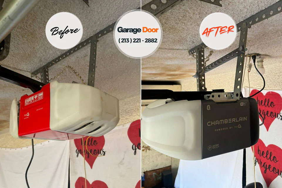 Before and after: garage door repair Shell Point, SC